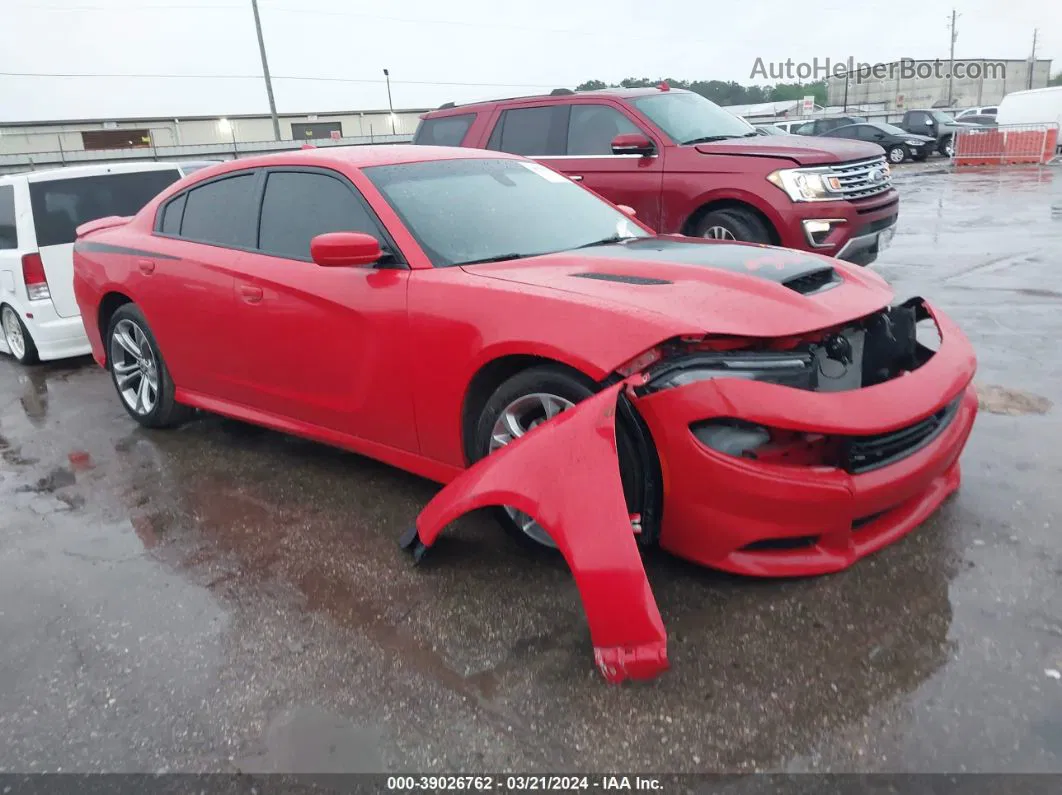 2021 Dodge Charger R/t Rwd Red vin: 2C3CDXCT2MH552945