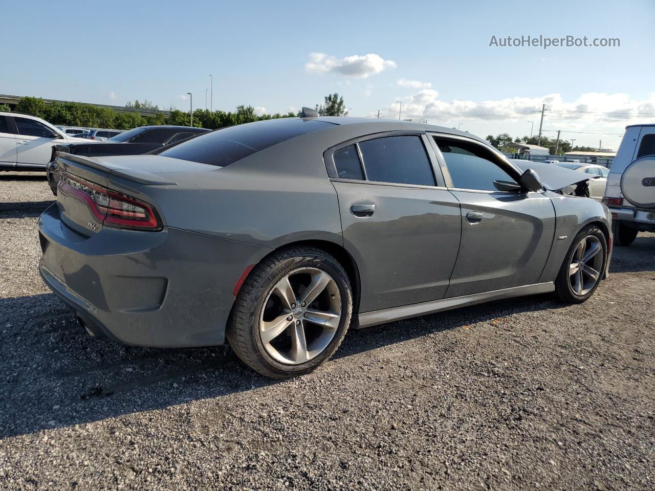 2018 Dodge Charger R/t Gray vin: 2C3CDXCT3JH167048