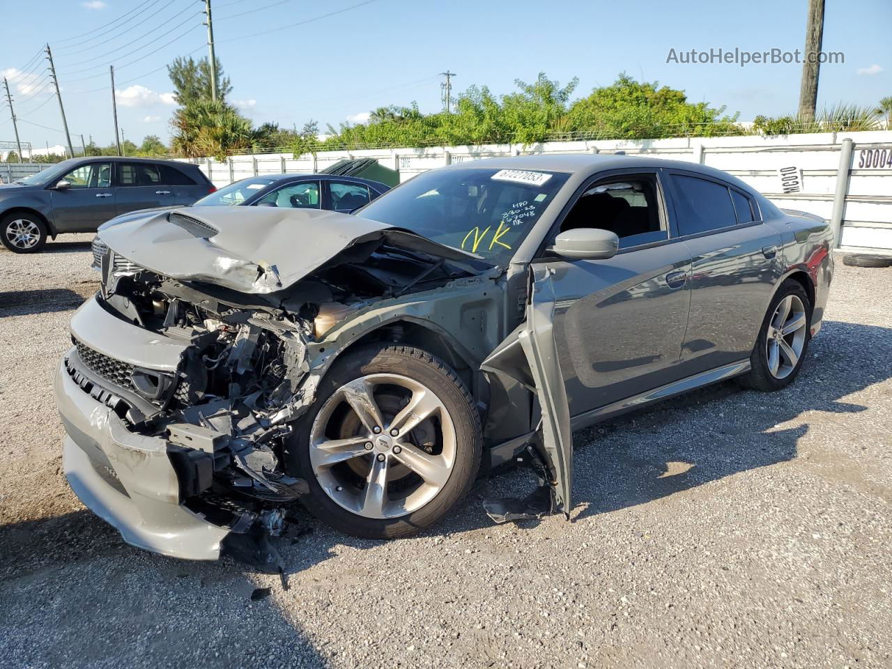 2018 Dodge Charger R/t Gray vin: 2C3CDXCT3JH167048