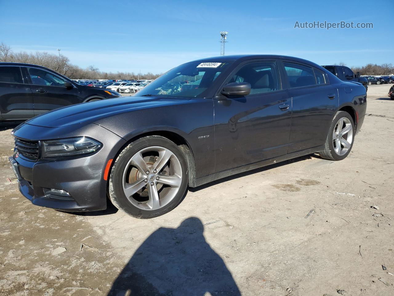 2018 Dodge Charger R/t Gray vin: 2C3CDXCT3JH260474
