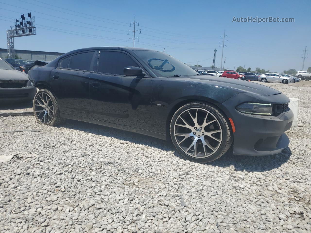 2018 Dodge Charger R/t Black vin: 2C3CDXCT3JH260653