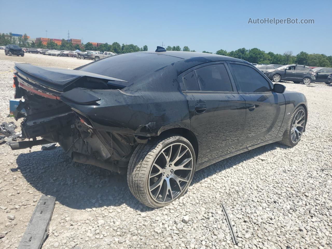 2018 Dodge Charger R/t Black vin: 2C3CDXCT3JH260653