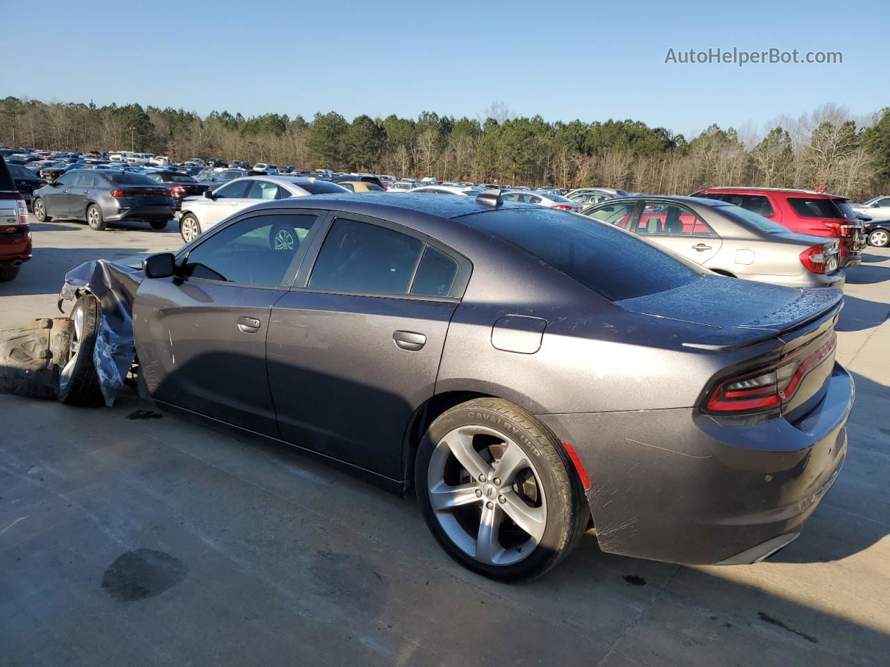 2018 Dodge Charger R/t Gray vin: 2C3CDXCT3JH260796