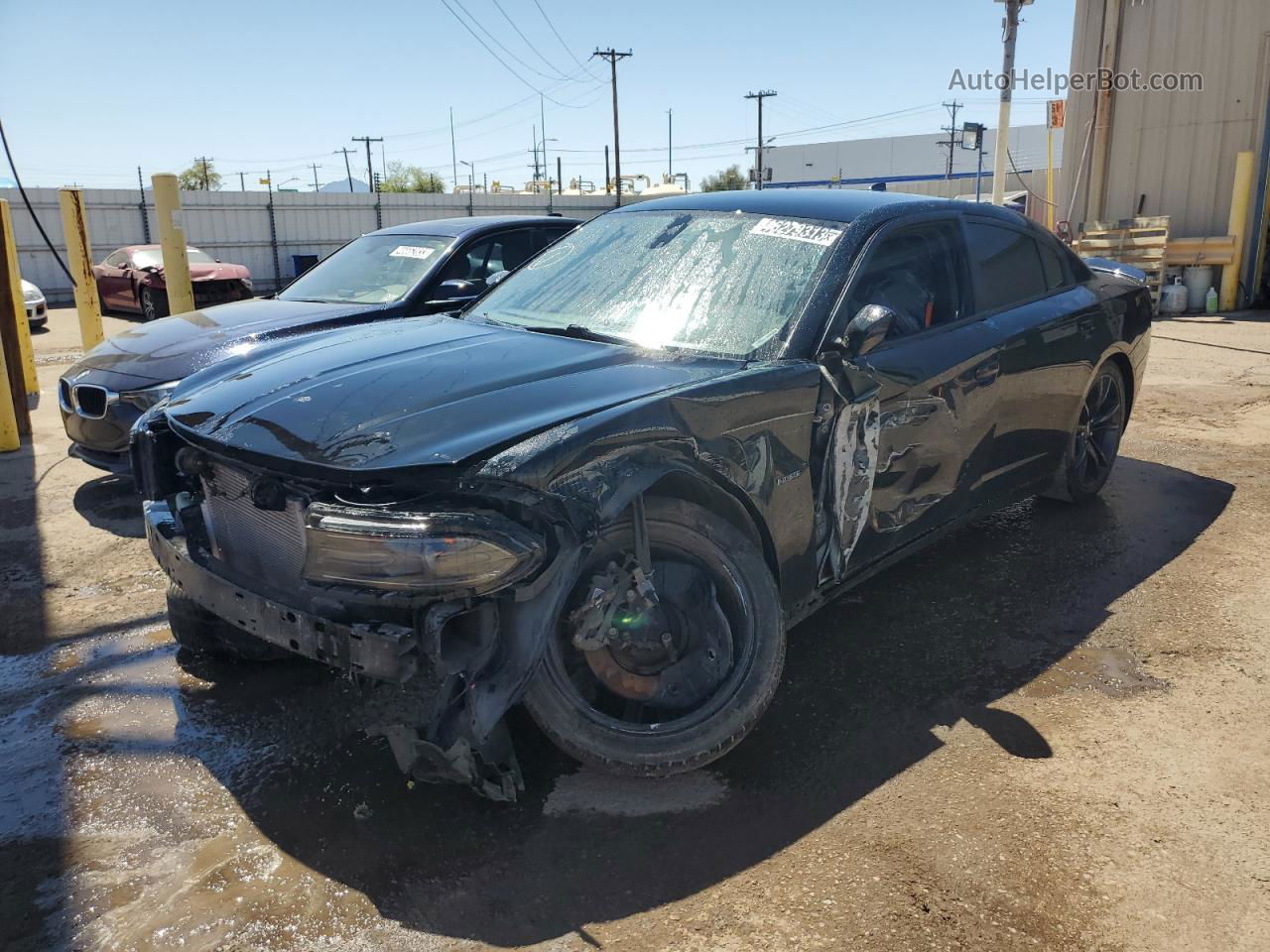 2017 Dodge Charger R/t Black vin: 2C3CDXCT4HH589646