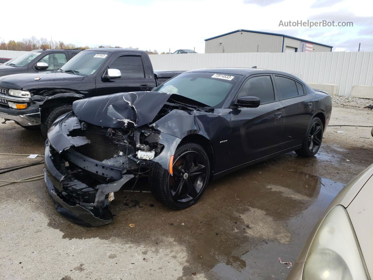 2018 Dodge Charger R/t Black vin: 2C3CDXCT4JH150193