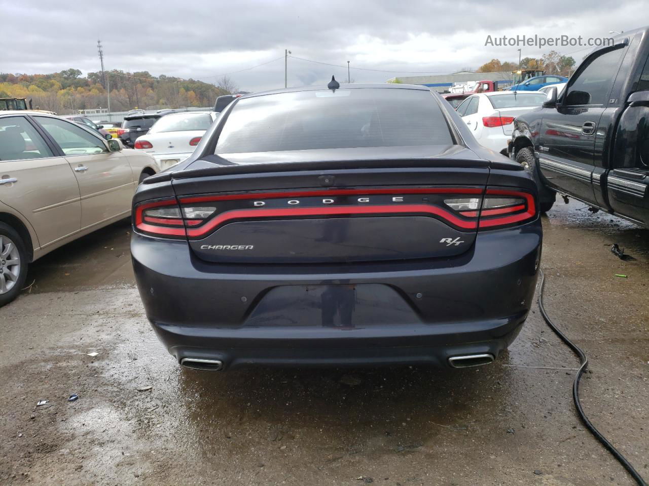 2018 Dodge Charger R/t Black vin: 2C3CDXCT4JH150193