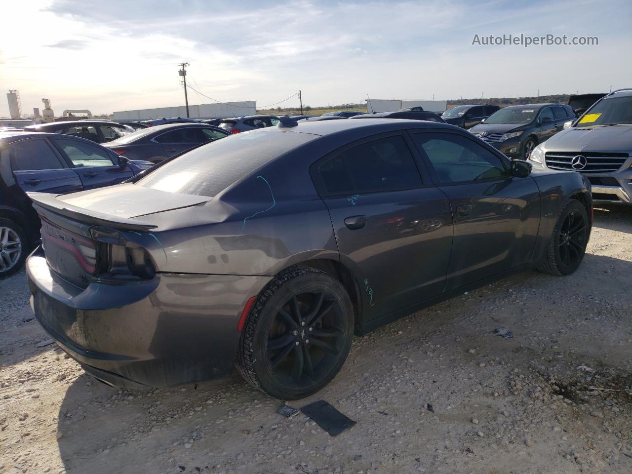 2018 Dodge Charger R/t Gray vin: 2C3CDXCT4JH200834