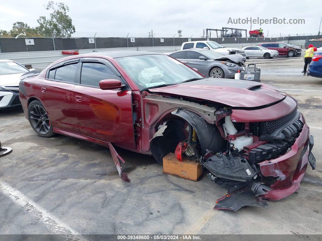 2021 Dodge Charger R/t Rwd Burgundy vin: 2C3CDXCT4MH578415