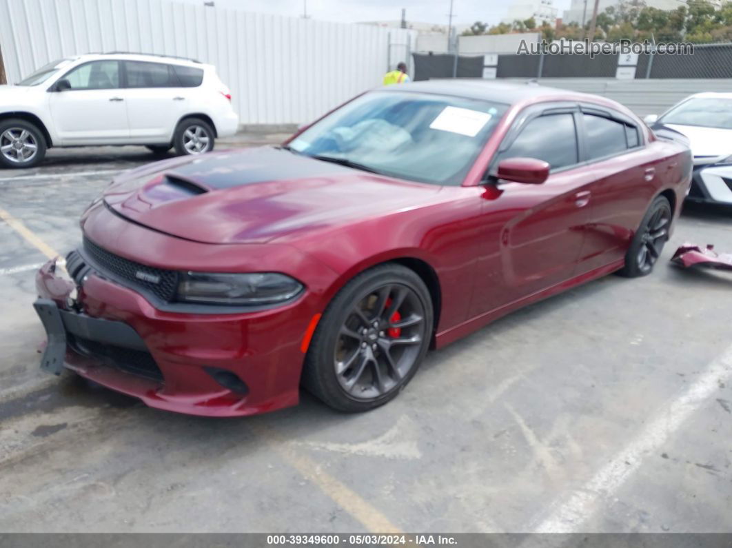 2021 Dodge Charger R/t Rwd Burgundy vin: 2C3CDXCT4MH578415