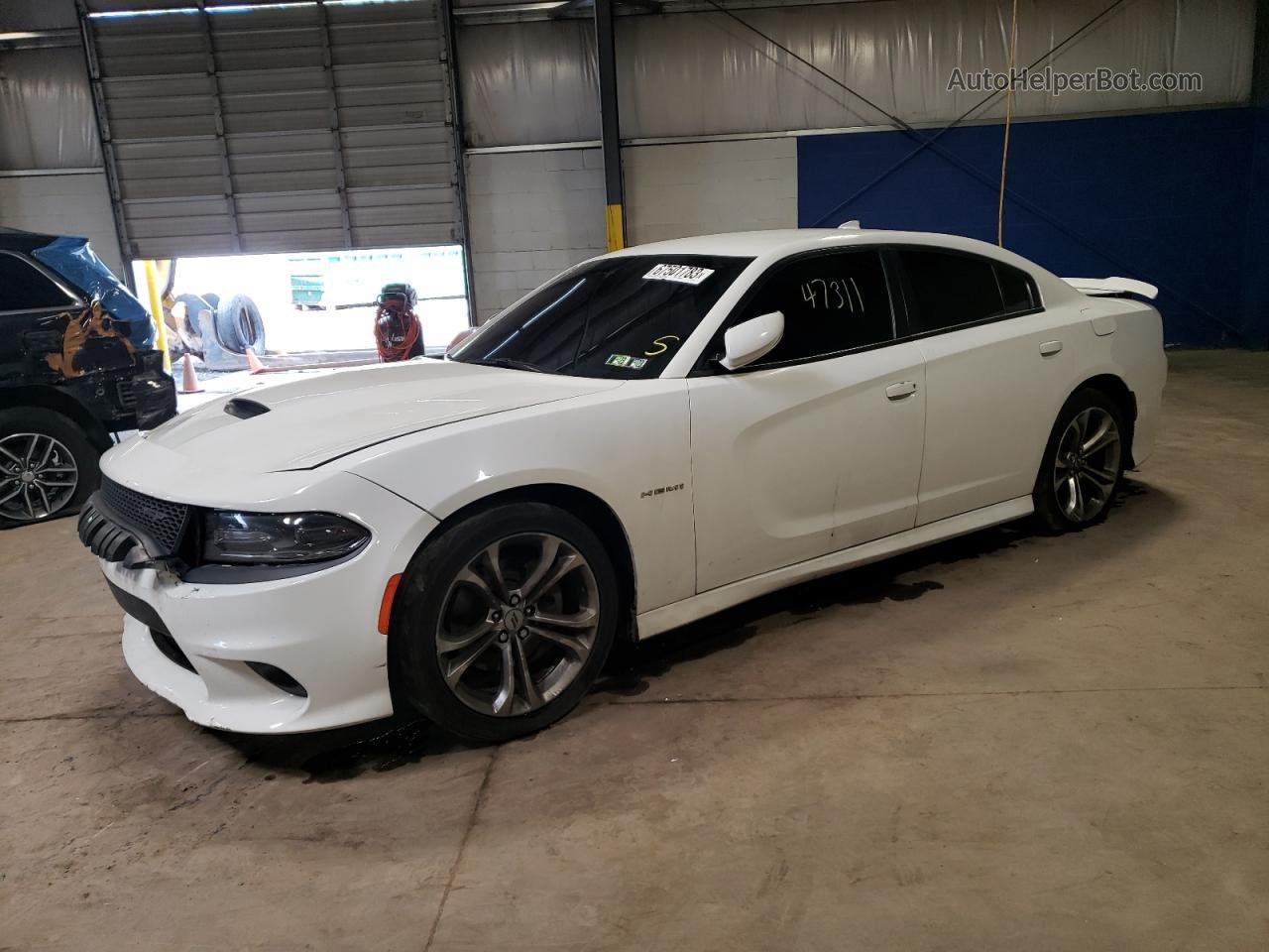 2021 Dodge Charger R/t White vin: 2C3CDXCT4MH594517