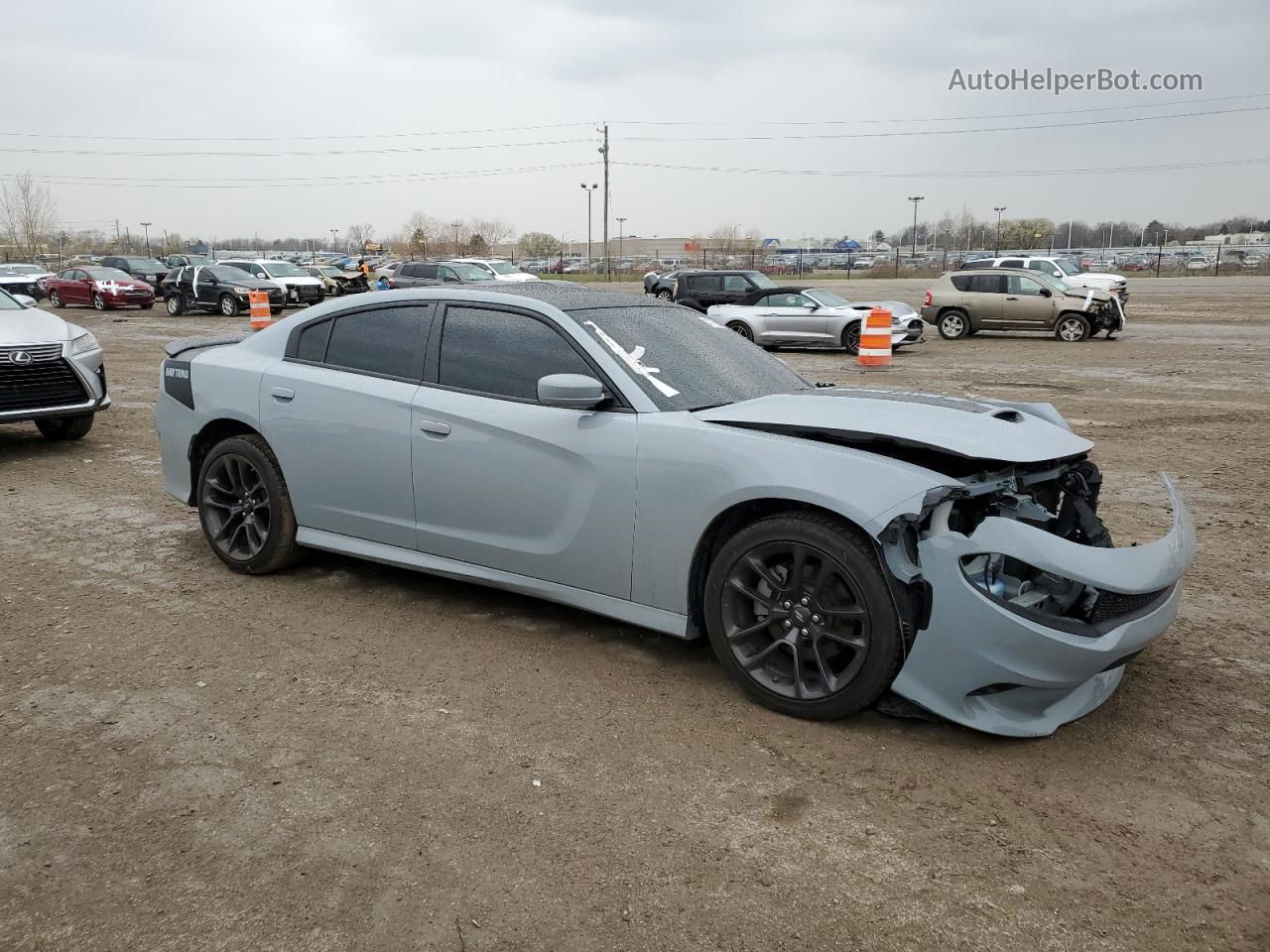 2021 Dodge Charger R/t Gray vin: 2C3CDXCT4MH645272