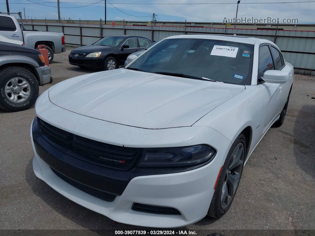 2016 Dodge Charger R/t White vin: 2C3CDXCT5GH118622