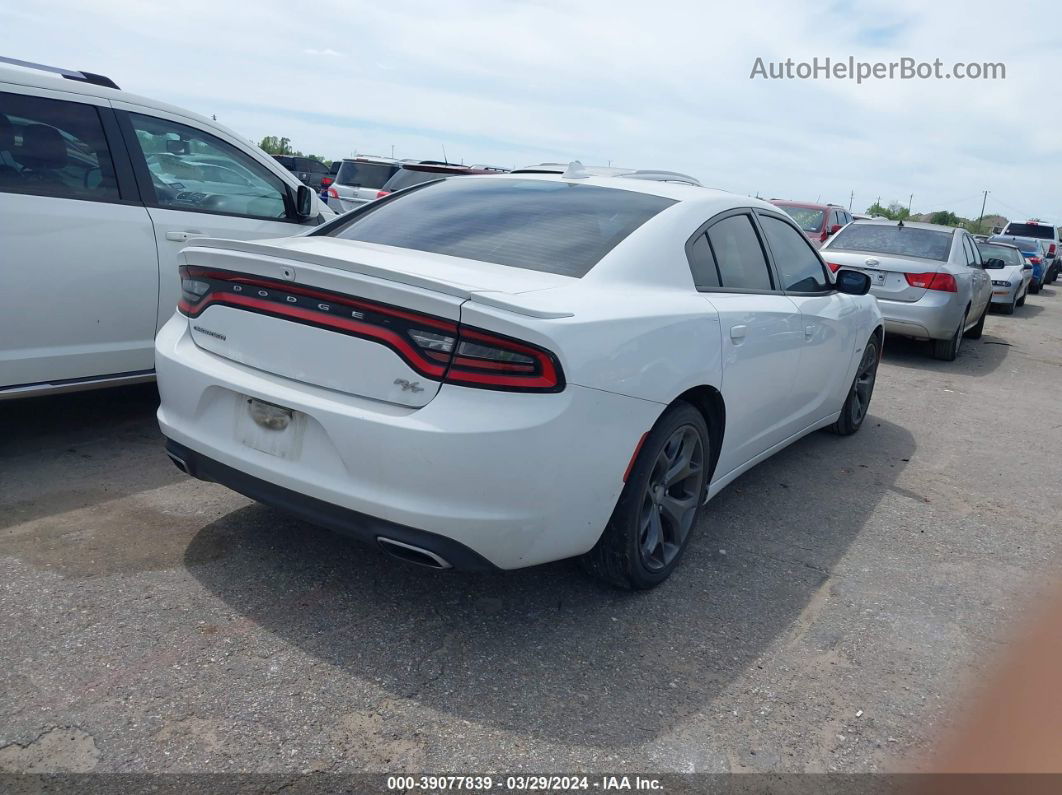 2016 Dodge Charger R/t White vin: 2C3CDXCT5GH118622