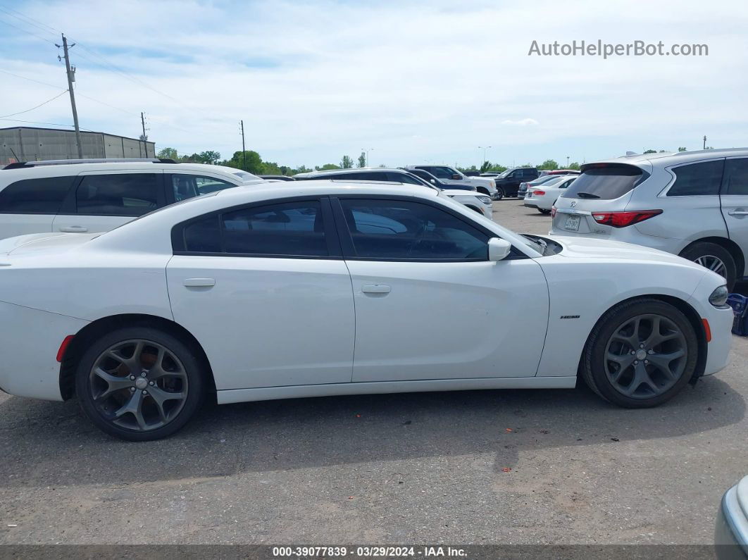 2016 Dodge Charger R/t White vin: 2C3CDXCT5GH118622