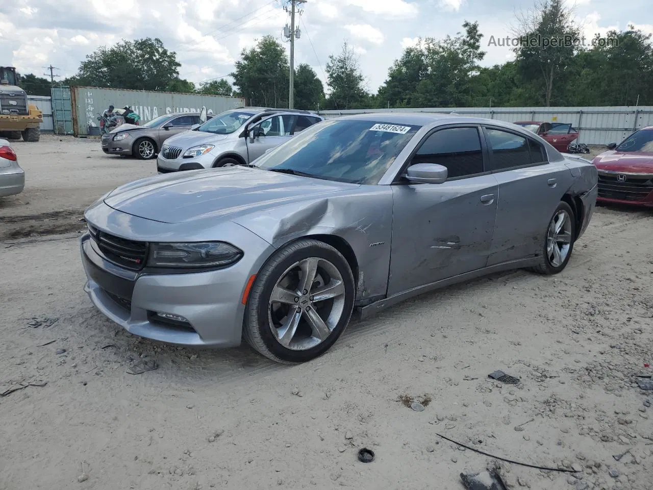 2016 Dodge Charger R/t Silver vin: 2C3CDXCT5GH185771