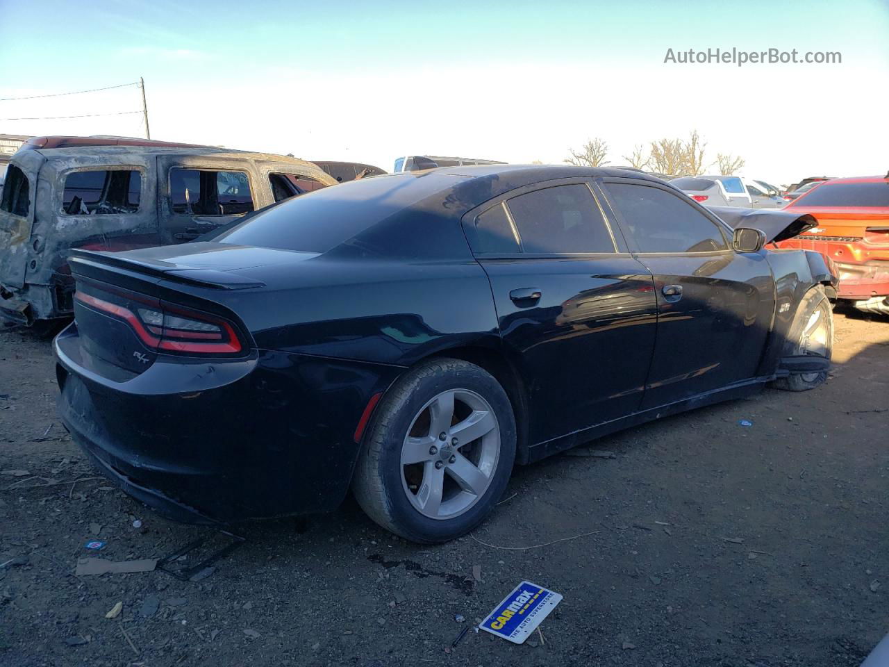 2016 Dodge Charger R/t Black vin: 2C3CDXCT5GH259156