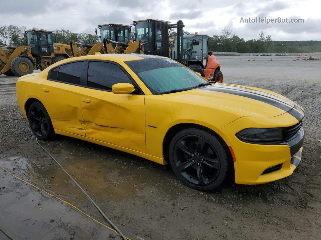 2017 Dodge Charger R/t Yellow vin: 2C3CDXCT5HH525101