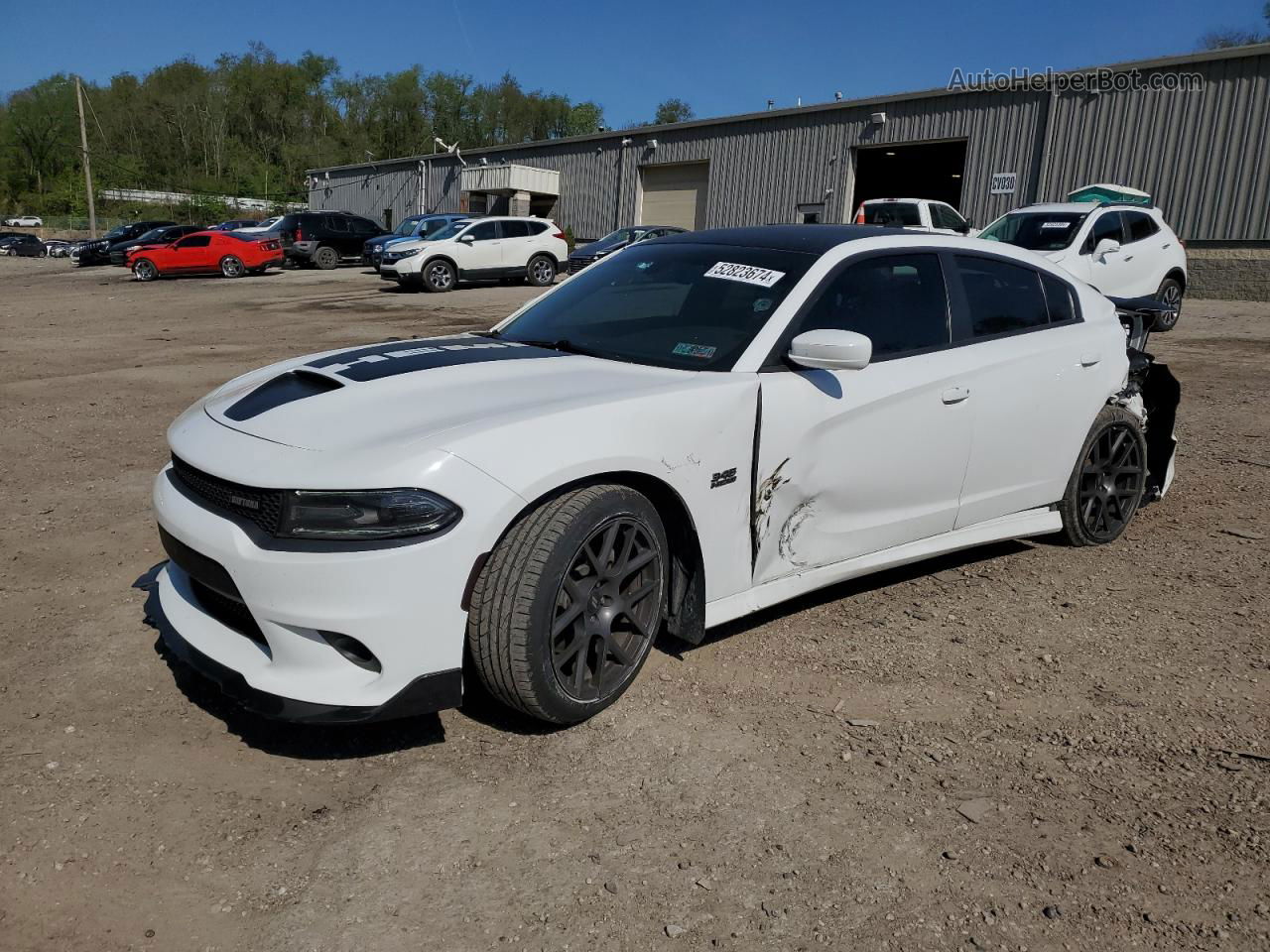 2017 Dodge Charger R/t White vin: 2C3CDXCT5HH528953