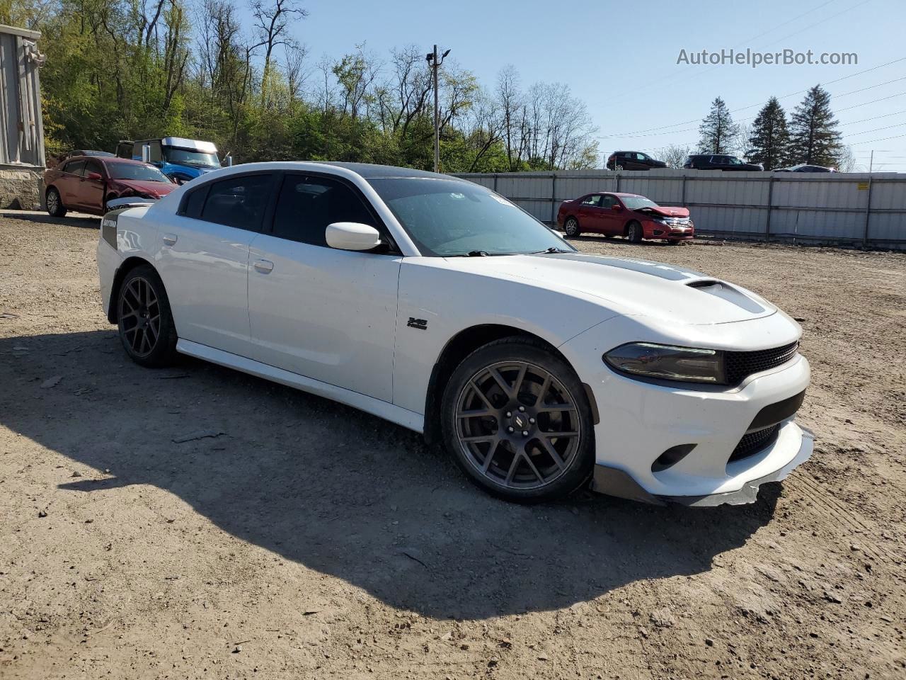 2017 Dodge Charger R/t White vin: 2C3CDXCT5HH528953