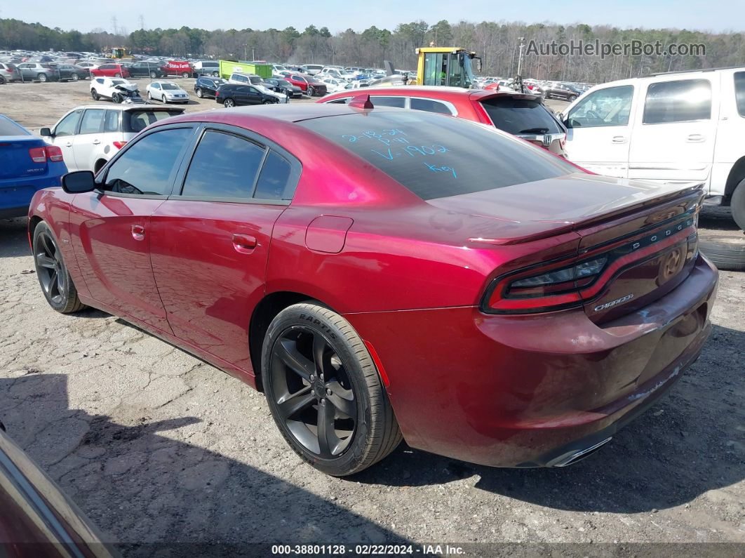 2017 Dodge Charger R/t Rwd Burgundy vin: 2C3CDXCT5HH641902