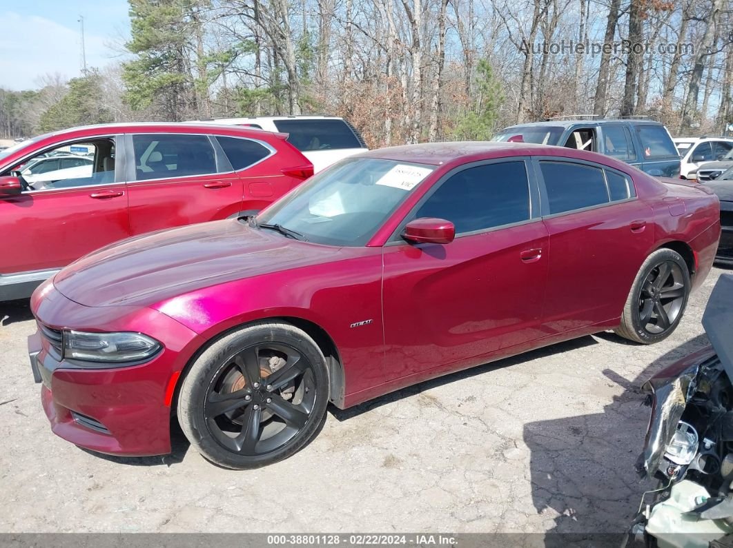 2017 Dodge Charger R/t Rwd Бордовый vin: 2C3CDXCT5HH641902