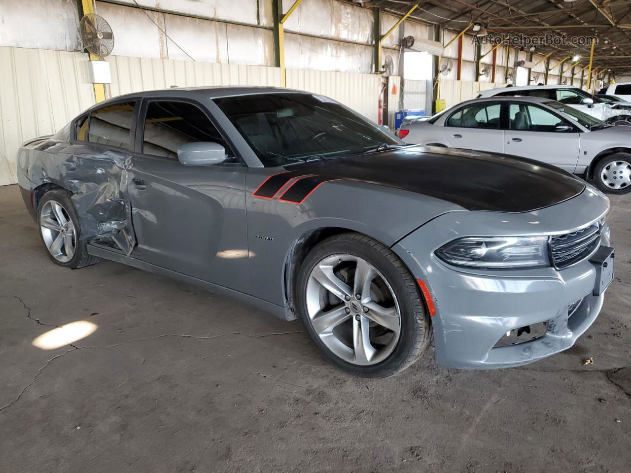 2018 Dodge Charger R/t Gray vin: 2C3CDXCT5JH139171