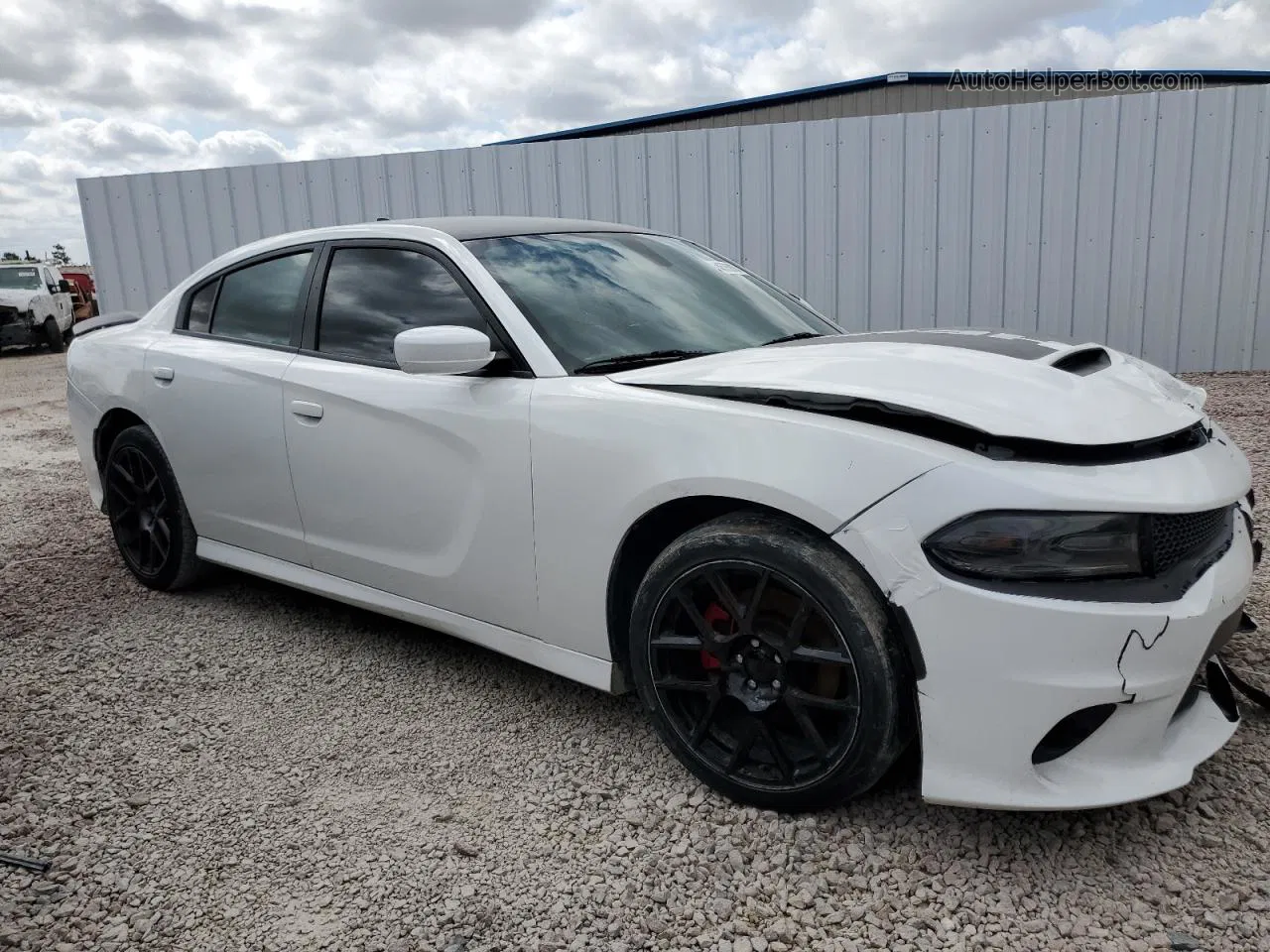 2018 Dodge Charger R/t White vin: 2C3CDXCT5JH313725