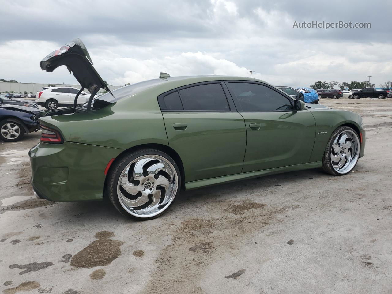 2021 Dodge Charger R/t Зеленый vin: 2C3CDXCT5MH568900