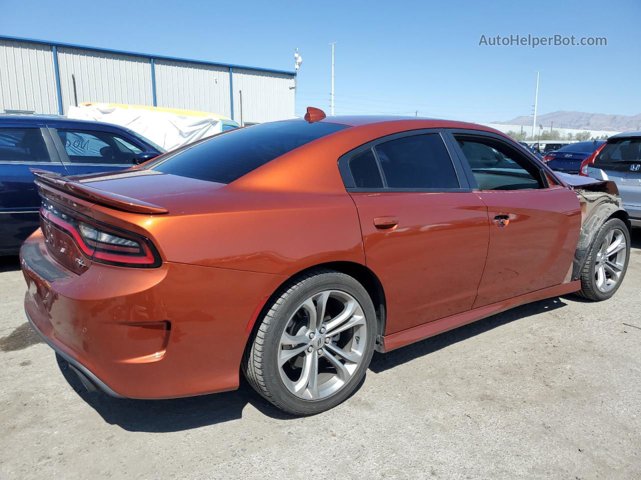 2021 Dodge Charger R/t Orange vin: 2C3CDXCT5MH592016