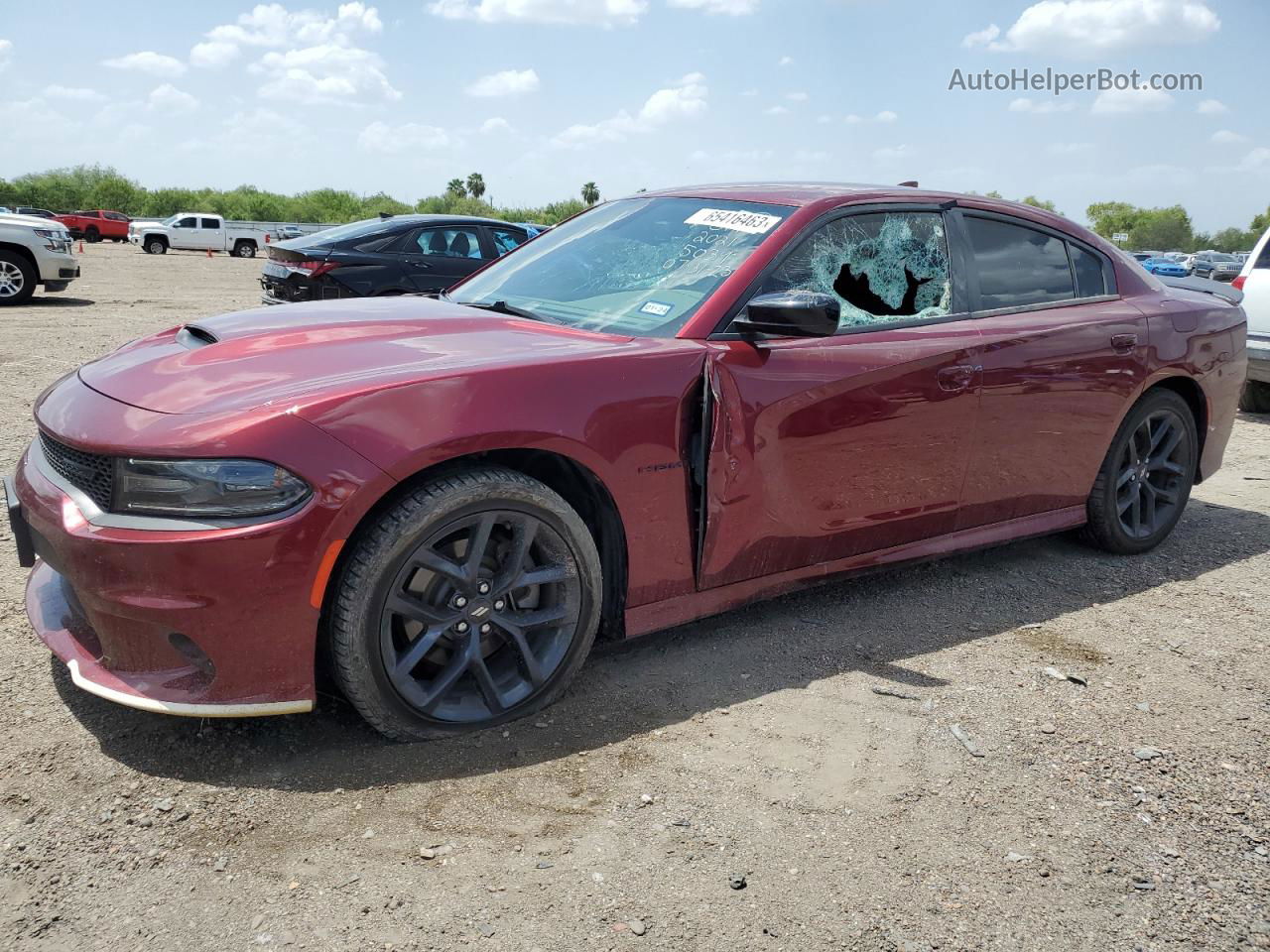 2021 Dodge Charger R/t Maroon vin: 2C3CDXCT5MH675039