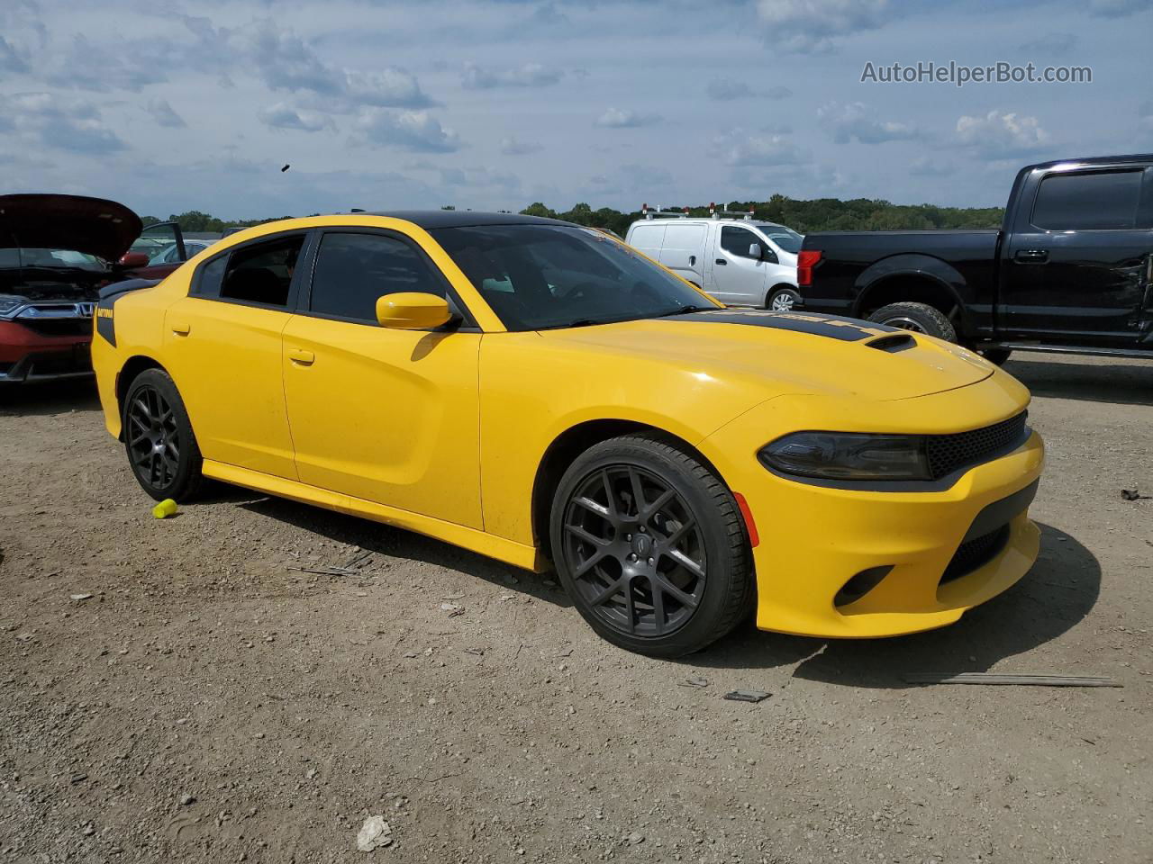 2017 Dodge Charger R/t Yellow vin: 2C3CDXCT6HH588725