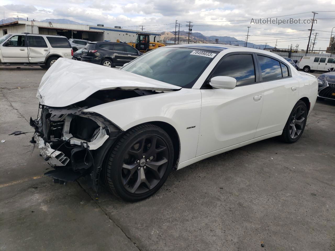 2017 Dodge Charger R/t White vin: 2C3CDXCT6HH614210