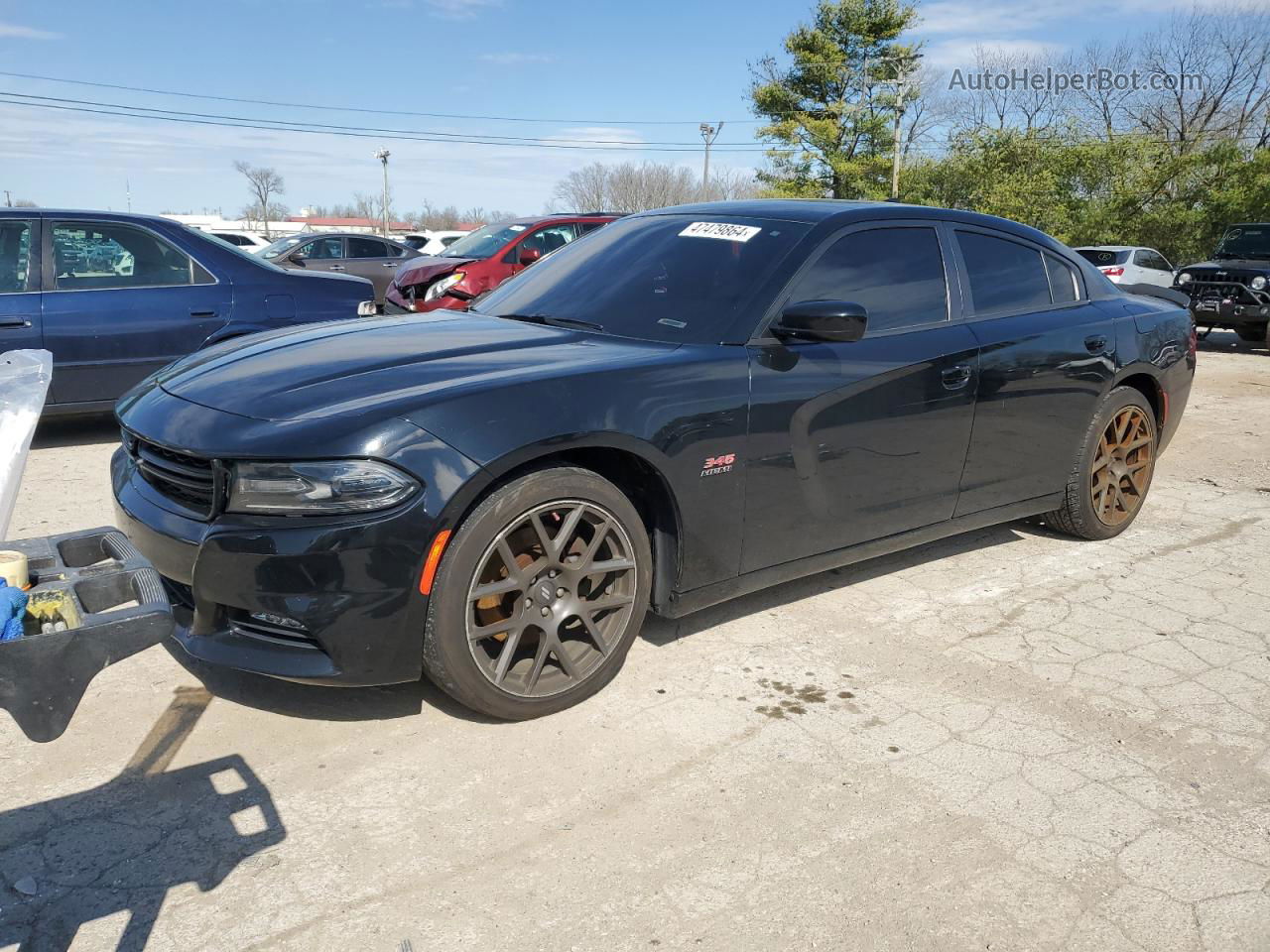 2018 Dodge Charger R/t Black vin: 2C3CDXCT6JH175578