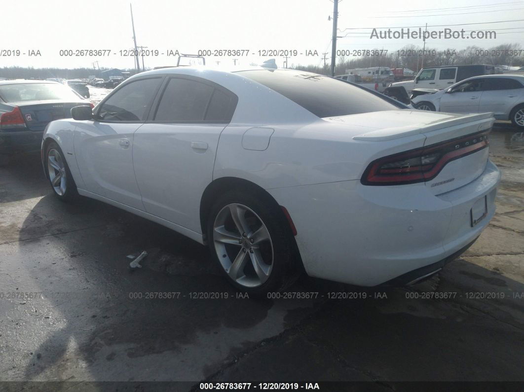 2018 Dodge Charger R/t White vin: 2C3CDXCT6JH233592