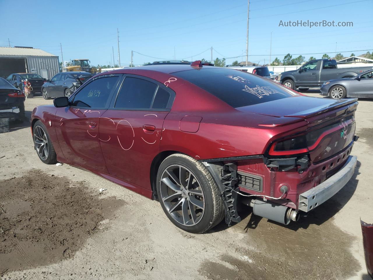 2018 Dodge Charger R/t Бордовый vin: 2C3CDXCT6JH323325