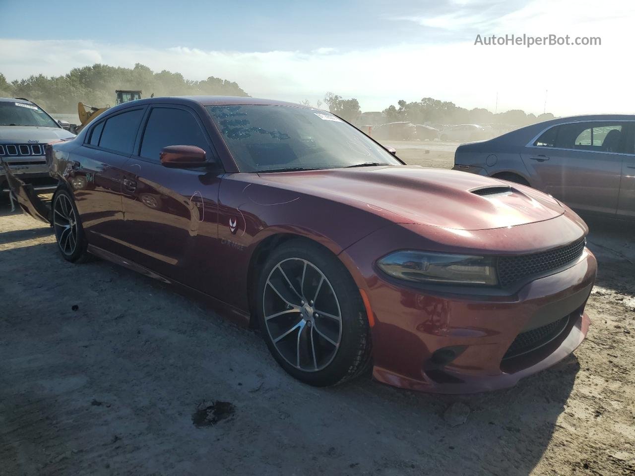 2018 Dodge Charger R/t Бордовый vin: 2C3CDXCT6JH323325