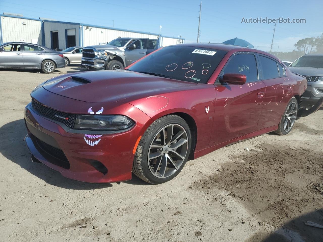 2018 Dodge Charger R/t Бордовый vin: 2C3CDXCT6JH323325