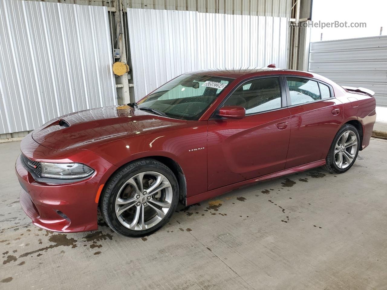 2021 Dodge Charger R/t Maroon vin: 2C3CDXCT6MH587620