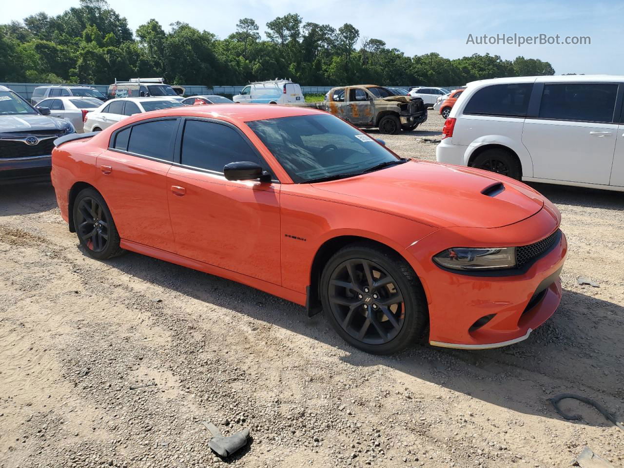 2021 Dodge Charger R/t Orange vin: 2C3CDXCT6MH628683