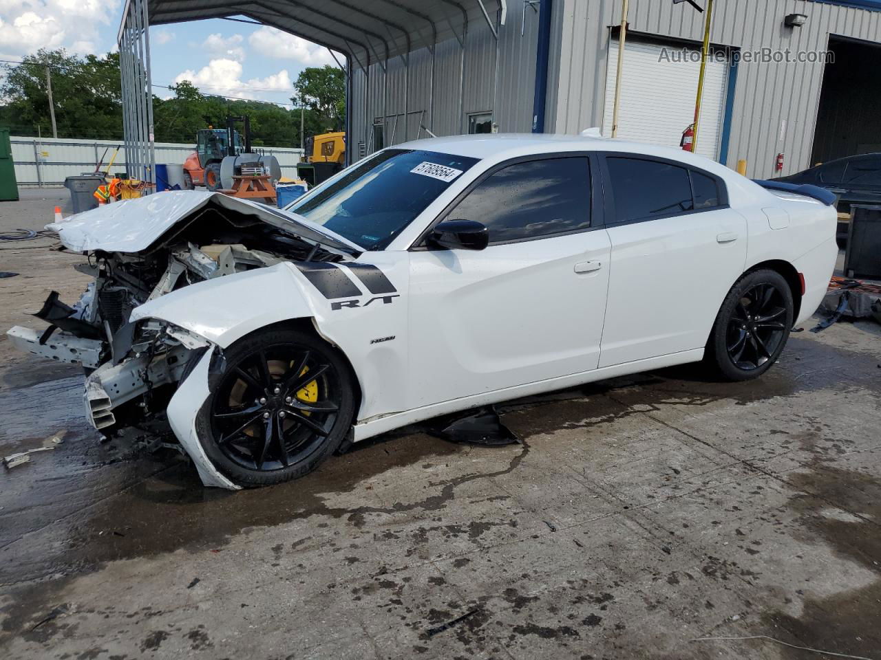 2016 Dodge Charger R/t White vin: 2C3CDXCT7GH347545