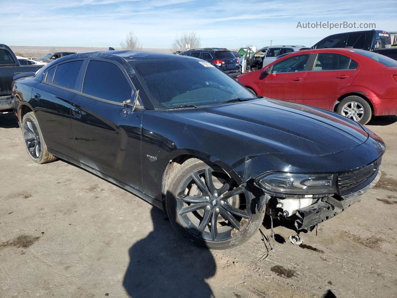 2017 Dodge Charger R/t Black vin: 2C3CDXCT7HH649371