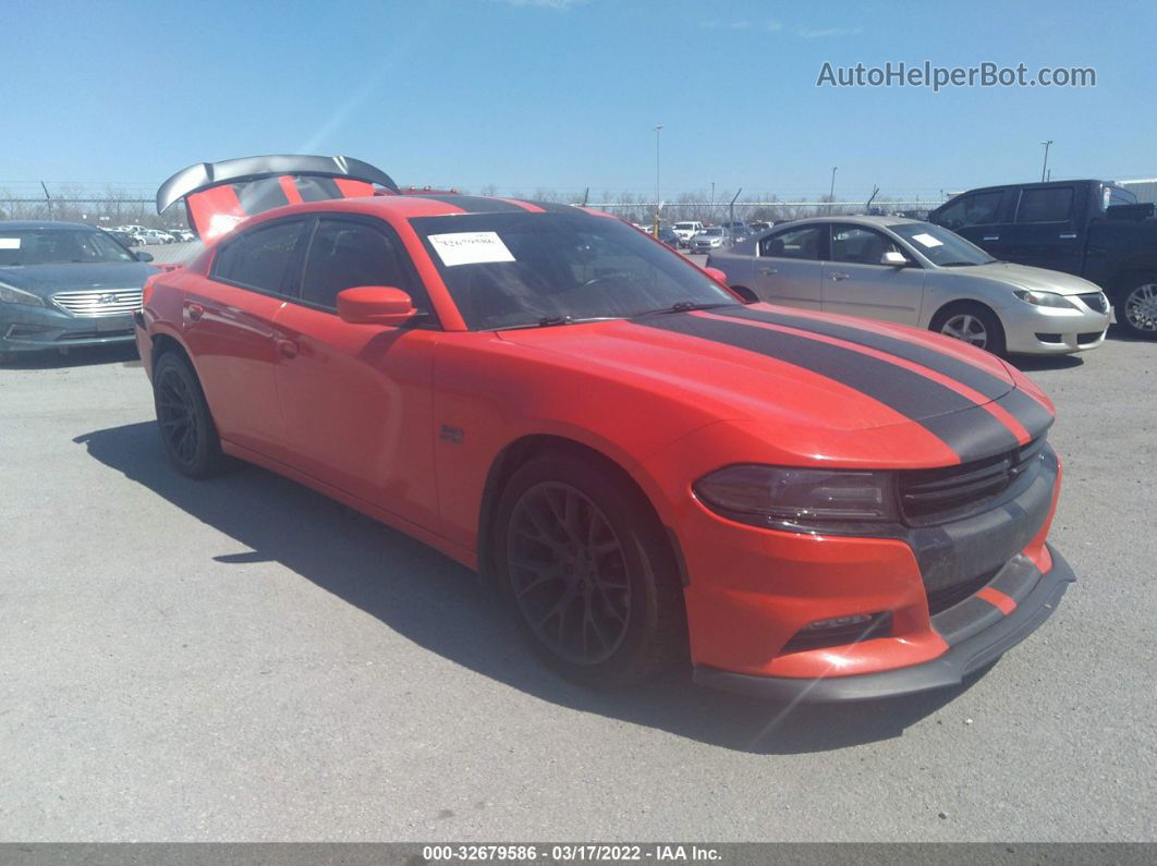 2018 Dodge Charger R/t Rwd Orange vin: 2C3CDXCT7JH175864