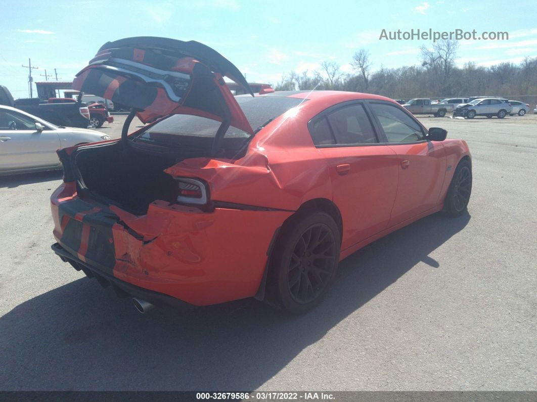 2018 Dodge Charger R/t Rwd Orange vin: 2C3CDXCT7JH175864