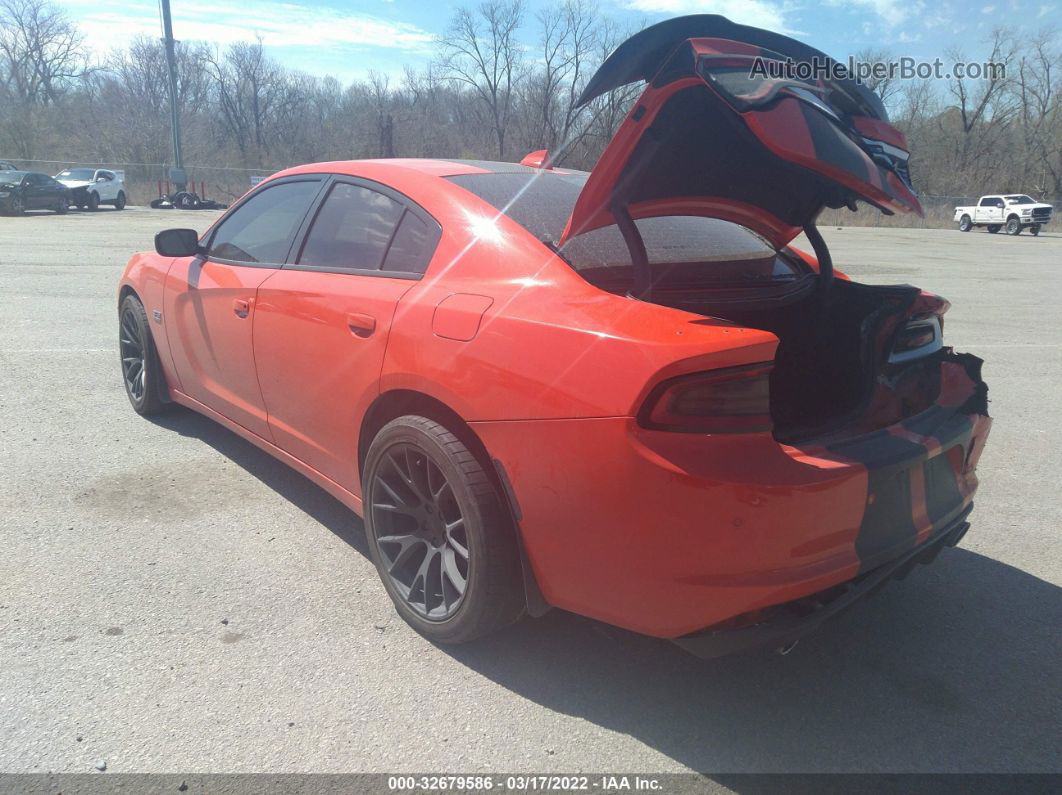 2018 Dodge Charger R/t Rwd Orange vin: 2C3CDXCT7JH175864