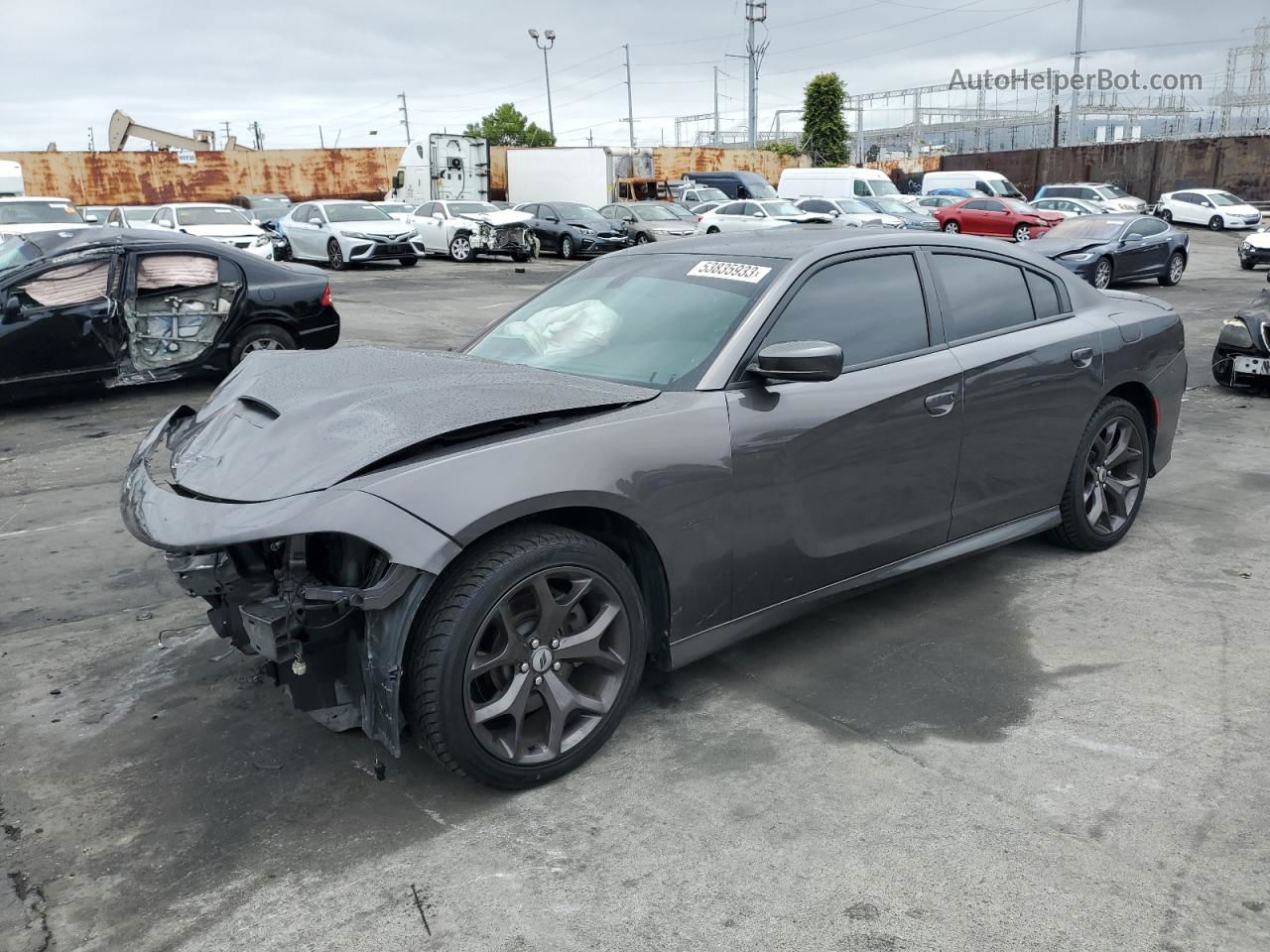 2018 Dodge Charger R/t Gray vin: 2C3CDXCT7JH211973