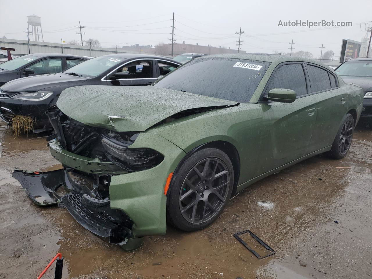 2018 Dodge Charger R/t Green vin: 2C3CDXCT7JH221953