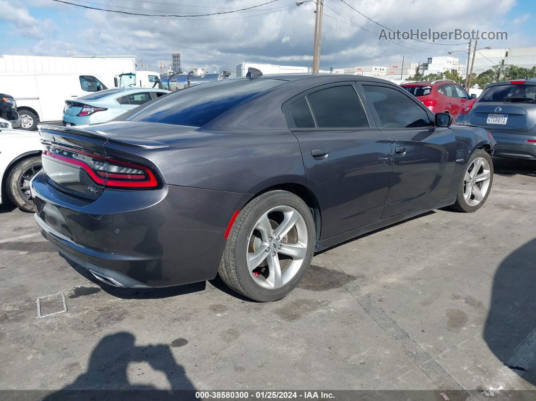 2018 Dodge Charger R/t Rwd Gray vin: 2C3CDXCT7JH238185