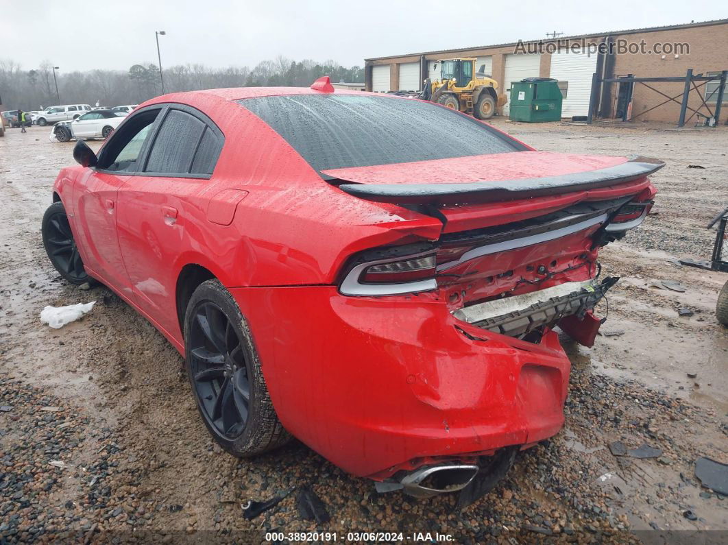 2018 Dodge Charger R/t Rwd Red vin: 2C3CDXCT7JH278847