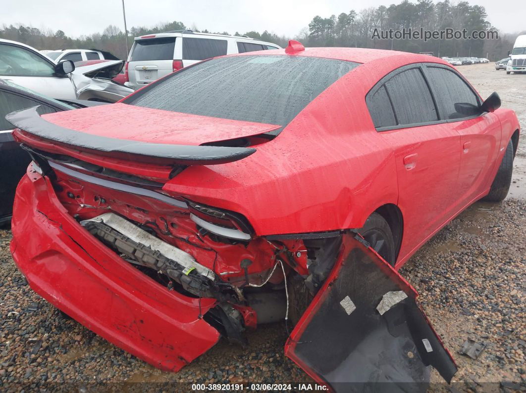 2018 Dodge Charger R/t Rwd Red vin: 2C3CDXCT7JH278847