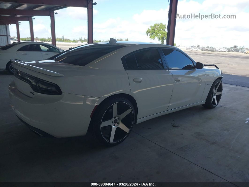 2016 Dodge Charger R/t White vin: 2C3CDXCT8GH265615